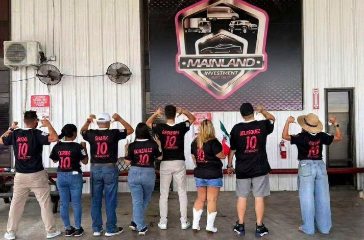 Sample custom-printed team jerseys — staged shop capability example
